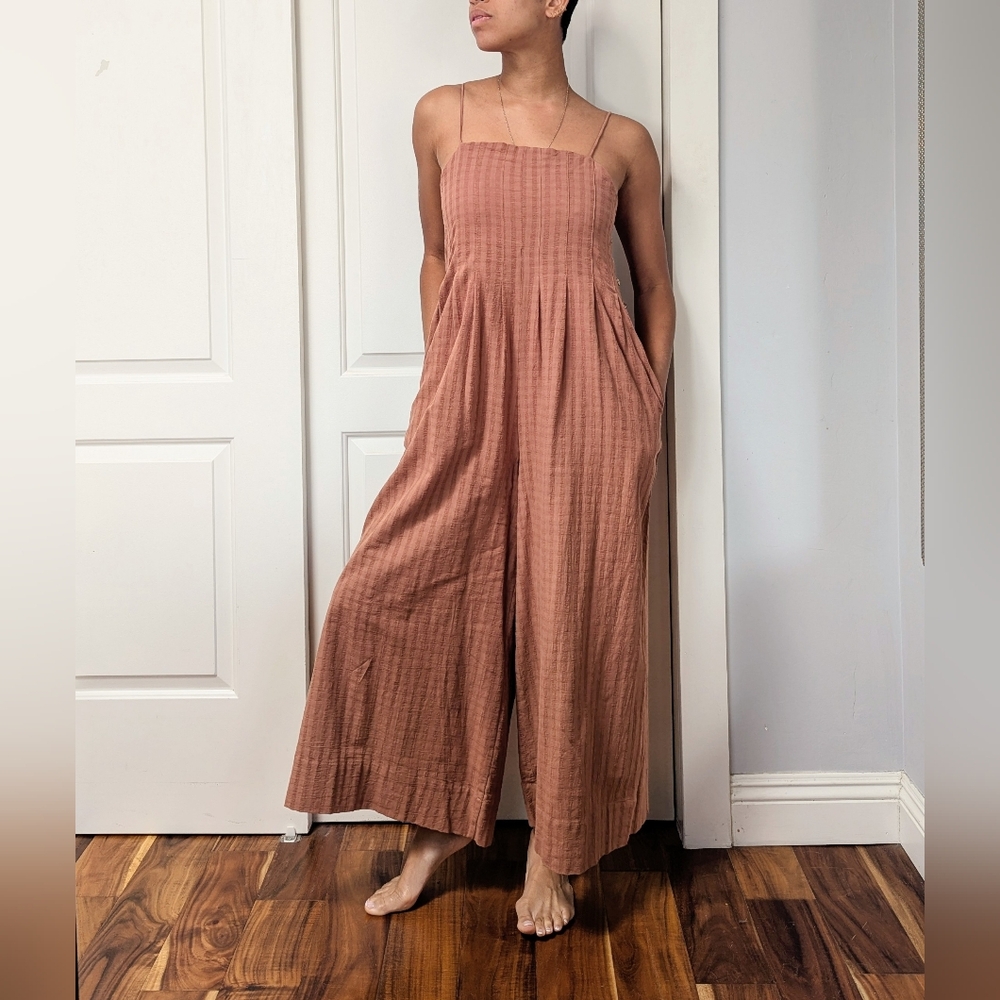 By Together Salmon Wide Leg Jumpsuit